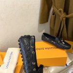 Louis Vuitton Gloria Flat Loafer Black For Women 1A658D