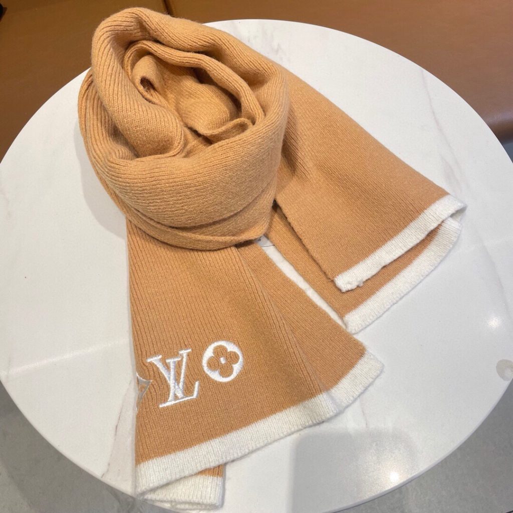 Louis Vuitton Vintage Scarf Lv Orange For Women