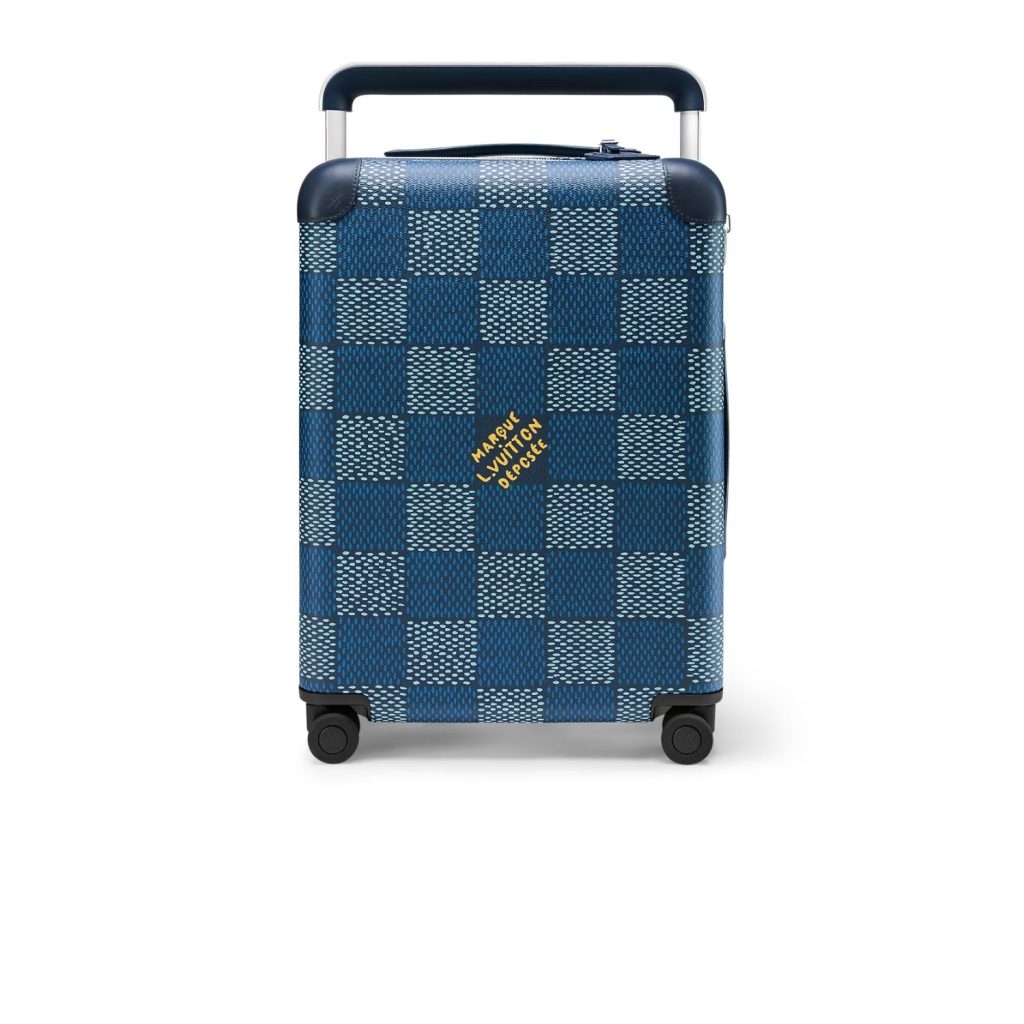 Travel Set Louis Vuitton: Horizon 55 Suitcase Blue + Keepall Bandoulière 50 Bag Blue