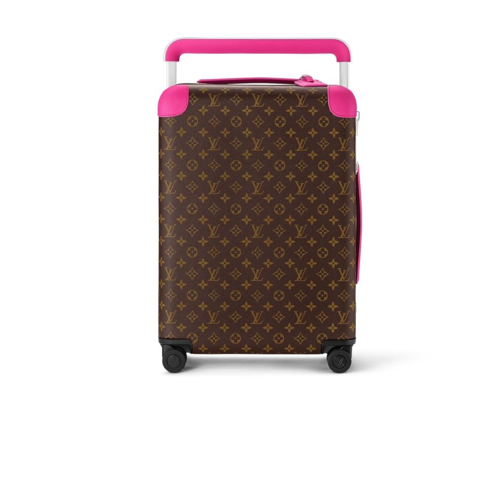 Travel Set: Louis Vuitton Horizon 55 Suitcase Pink + Chanel Large Classic Handbag Pink