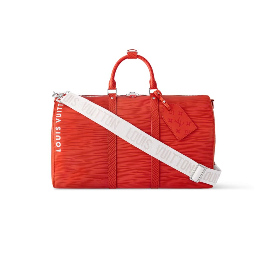 Louis Vuitton Keepall Bandoulière 50 Red Bag For Men M23721- 19.7 Inches/ 50 Cm