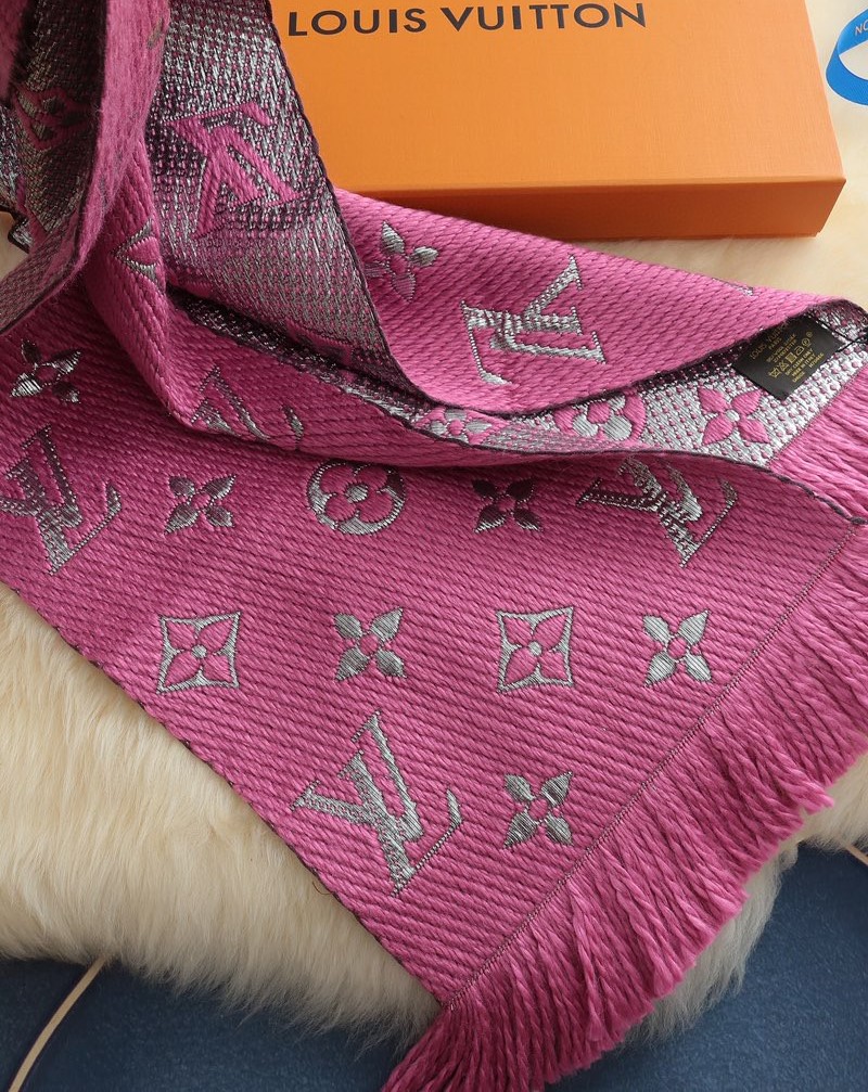 Louis Vuitton LOGOMANIA Scarf Pink For Women