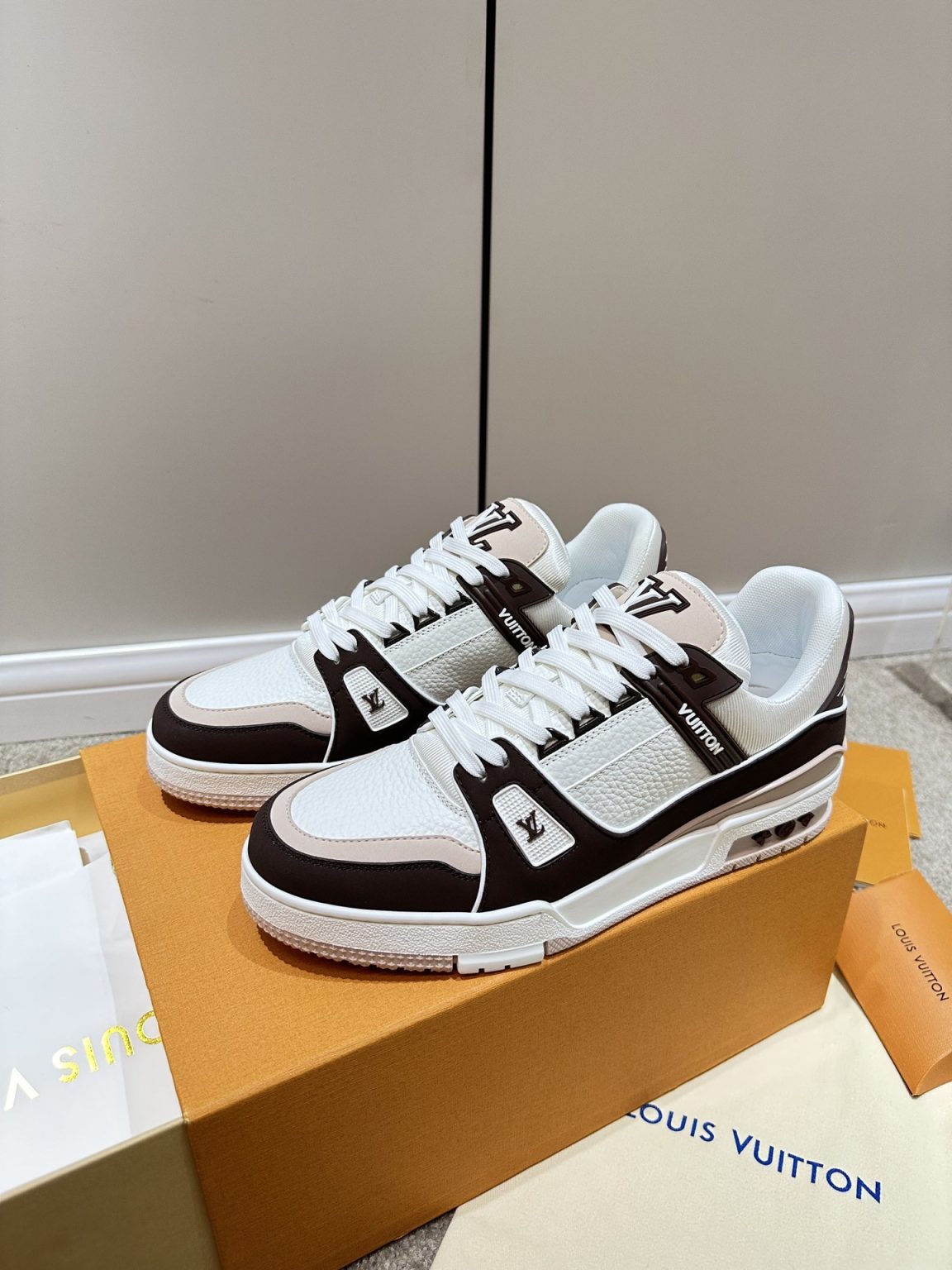 Louis Vuitton LV Trainer Sneaker Dark Brown For Women