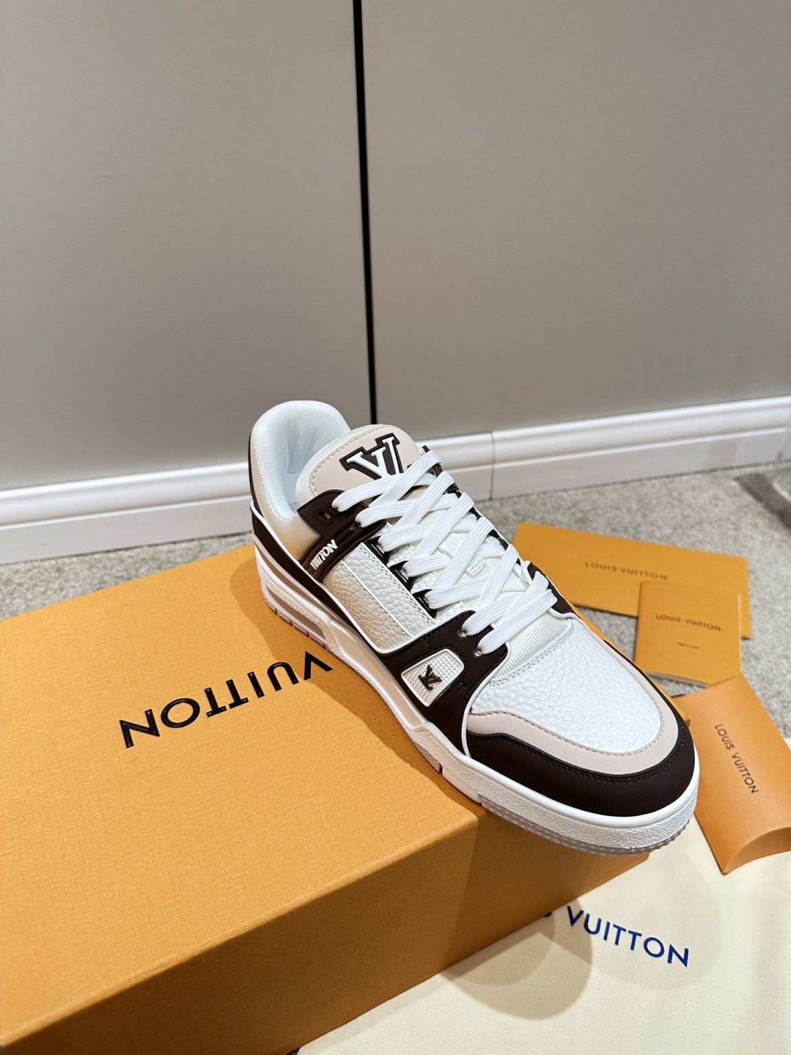 Louis Vuitton LV Trainer Sneaker Dark Brown For Women