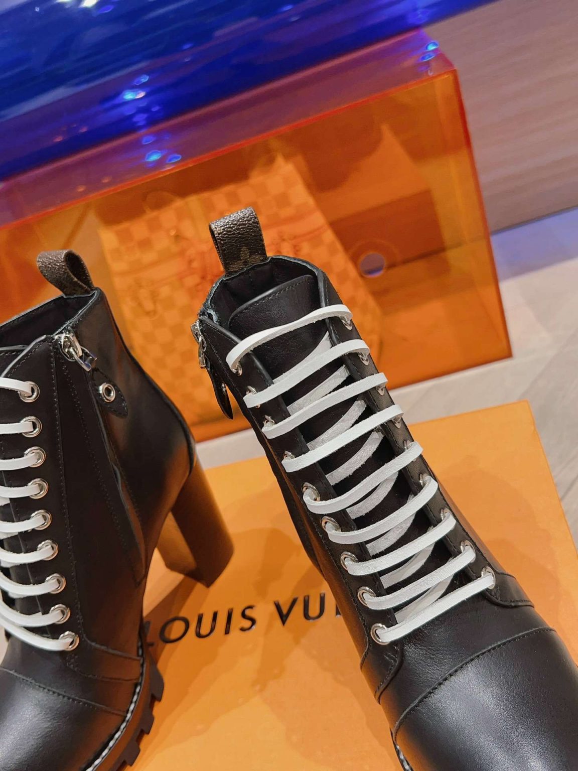 Louis Vuitton Logo Star Trail Boot Black For Women