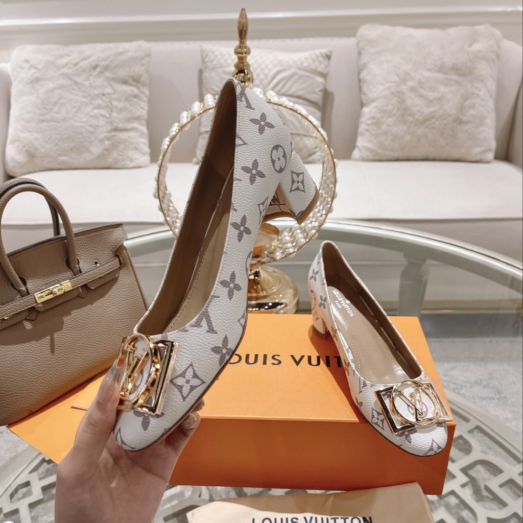 Louis Vuitton Madeleine Pump White For Women 4.5cm/1.8in