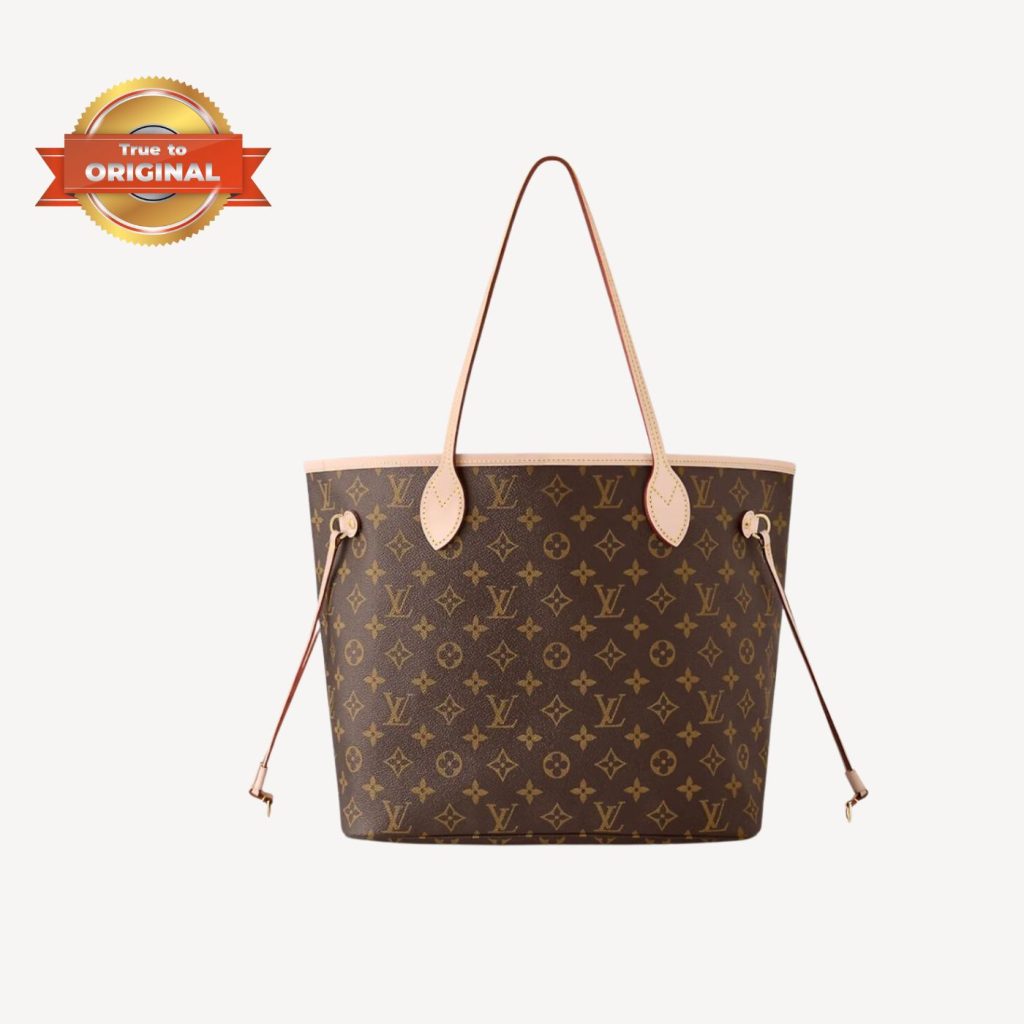 [True-to-ORIGINAL] Louis Vuitton Neverfull MM Tote Bag Monogram Canvas Brown For Women 12.6in/32cm LV M40995