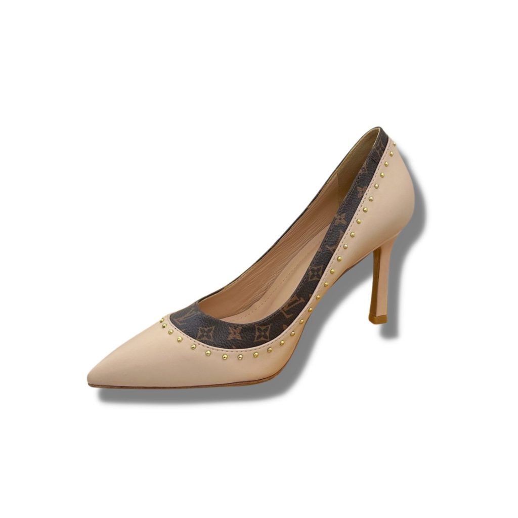 Louis Vuitton Signature Pump Beige For Women 9.5/3.7in 1AACG5