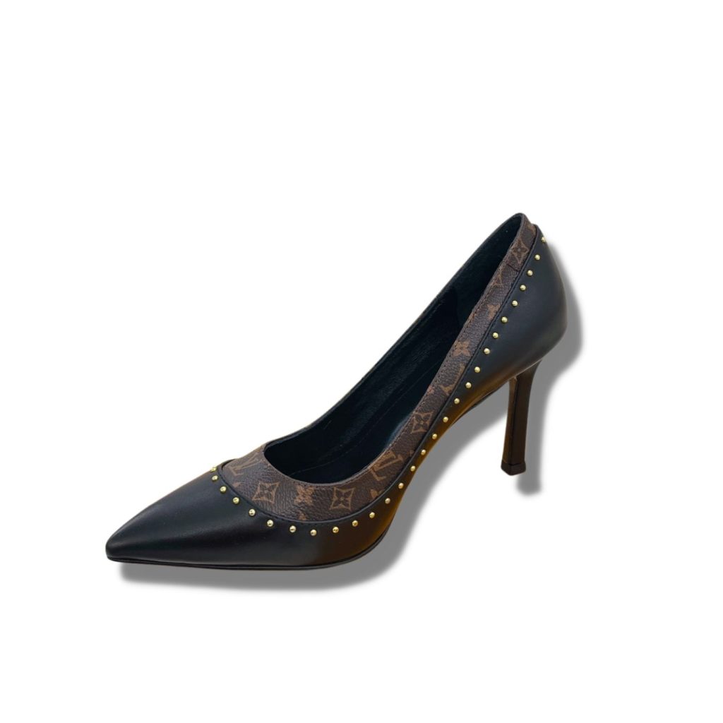 Louis Vuitton Signature Pump Black For Women 9.5/3.7in 1AACFB