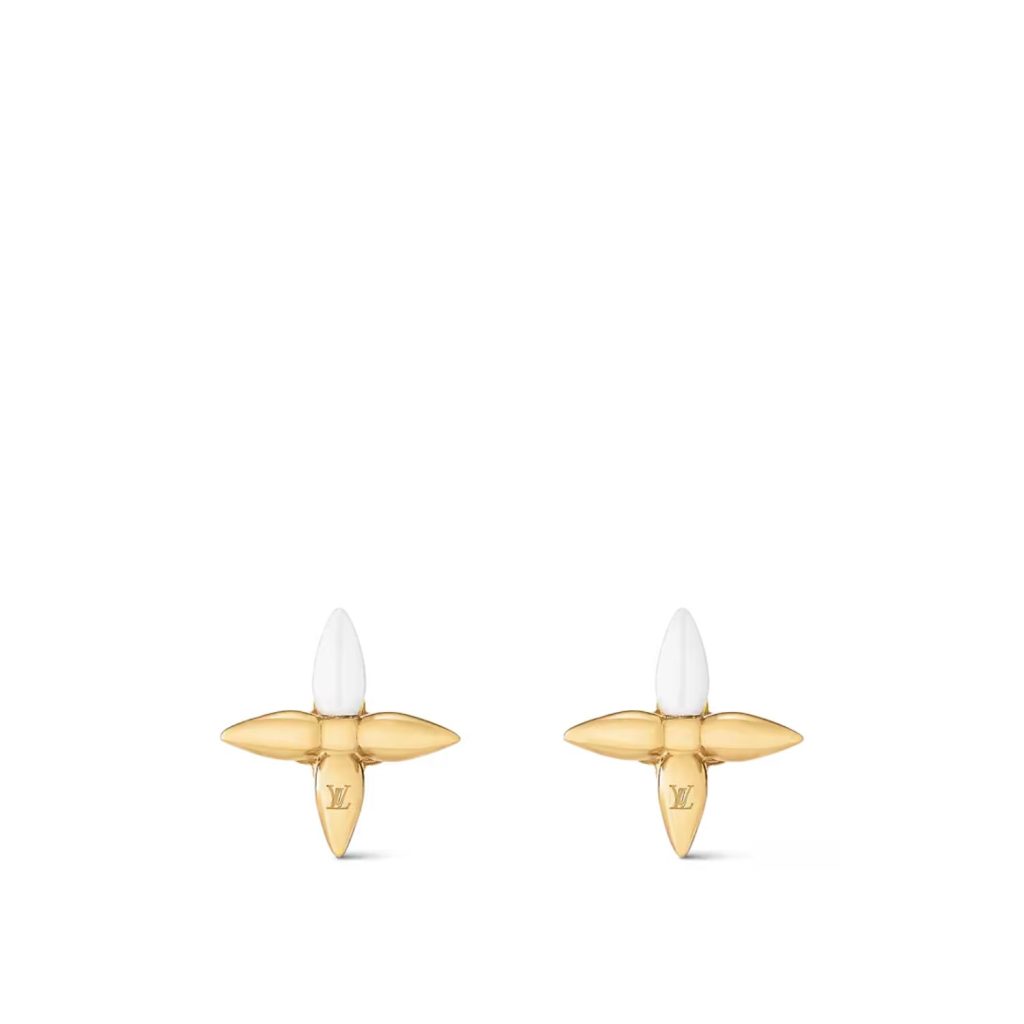 Louis Vuitton Louisette Earrings Gold For Women M00950