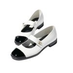 Chanel Mary Janes White And Black For Women – G45280 B15786 NT981