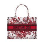 Christian Dior Medium Dior Book Tote White And Red Bag For Women M1296ZESJ_M927- 14 Inches / 36 Cm