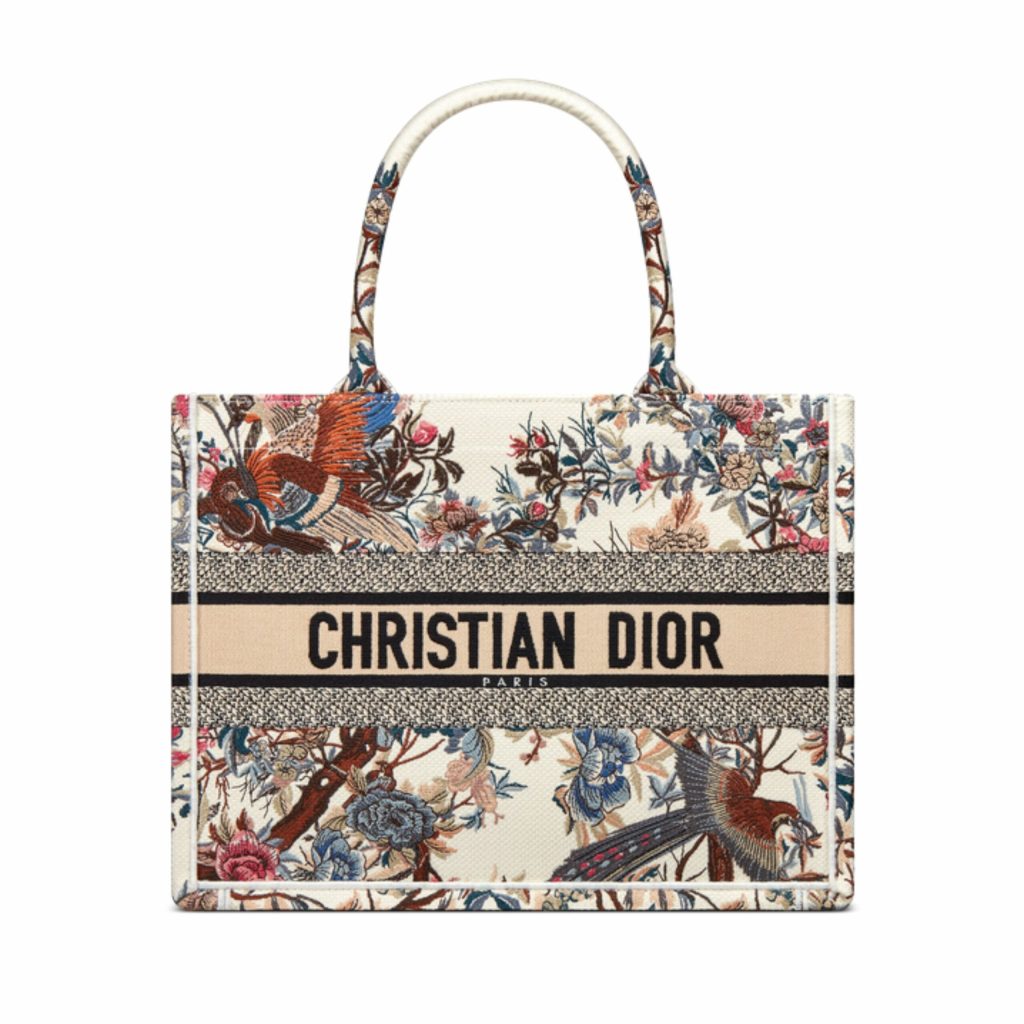 Christian Dior Medium Dior Book Tote Latte Multicolor Bag For Women M1296ZRWD_M941- 14 Inches/ 36 Cm