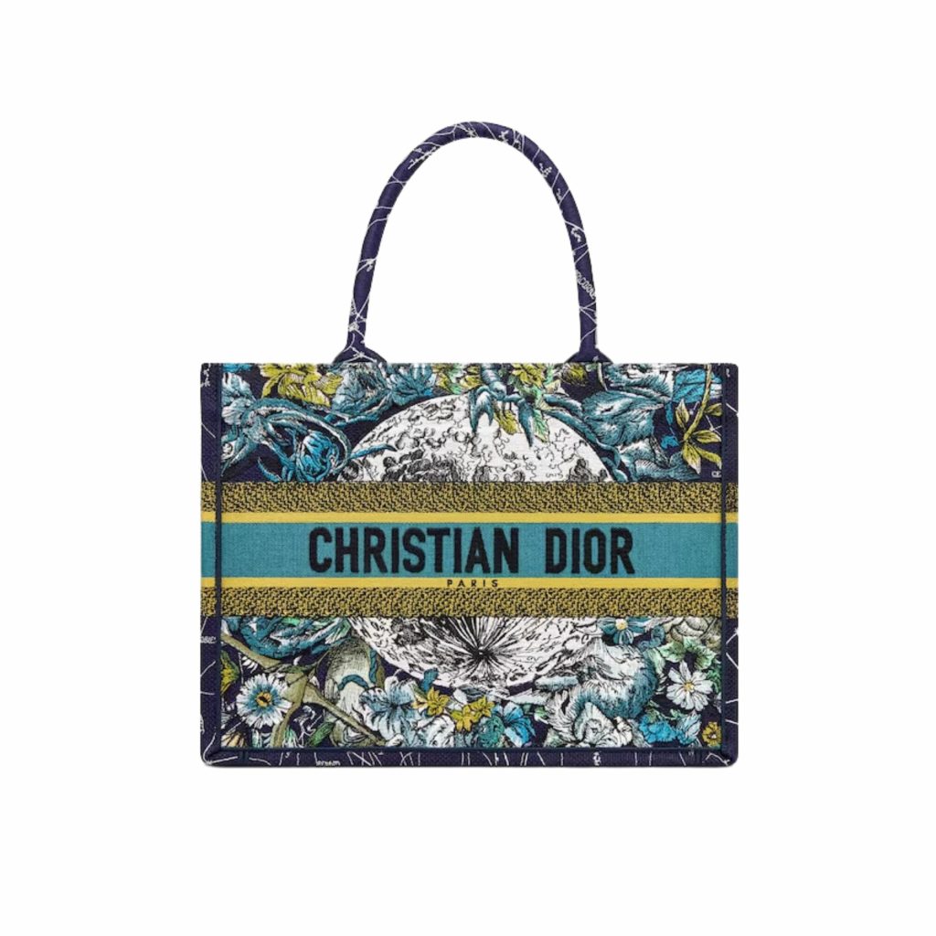 Christian Dior Medium Dior Book Tote Blue Multicolor Bag For Women M1296ZRHP_M06I- 14 Inches/ 36 Cm