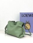 Loewe Mini Flamenco Clutch Black/Brown/Dark Green/Green For Women 9.4in / 23.9cm A411FC2X37