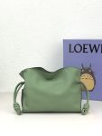 Loewe Mini Flamenco Clutch Black/Brown/Dark Green/Green For Women 9.4in / 23.9cm A411FC2X37