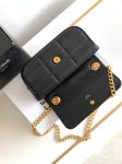 Celine Mini Shoulder Chain Matelasse Monochrome Black/White For Women 18cm / 7in 10L333EWJ.38NO