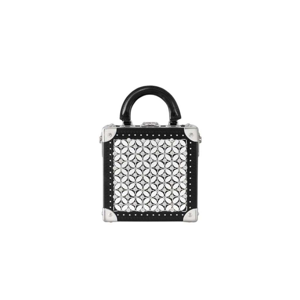 Louis Vuitton Mini Square Trunk LV Flower Silver For Women 17cm/6.7in – M12253