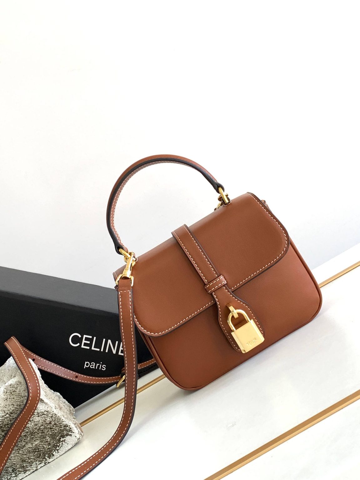 Celine Mini Tabou Brown For Women 16.5cm / 6in 10L343FB6.04LU