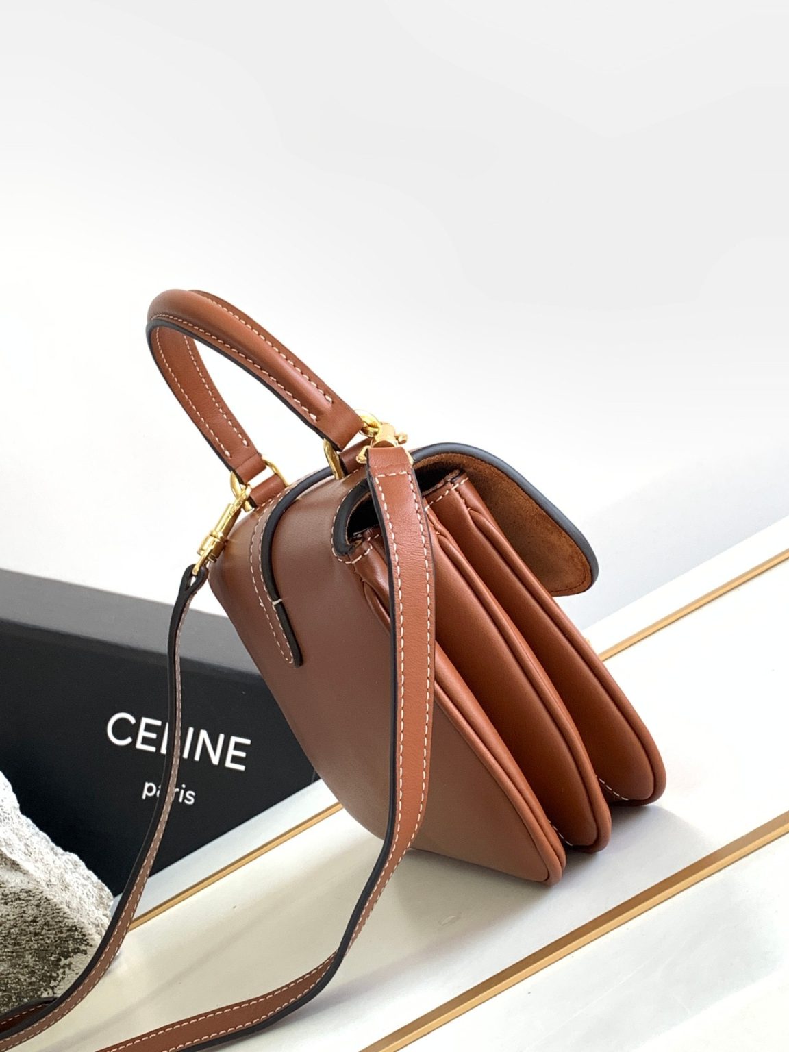 Celine Mini Tabou Brown For Women 16.5cm / 6in 10L343FB6.04LU