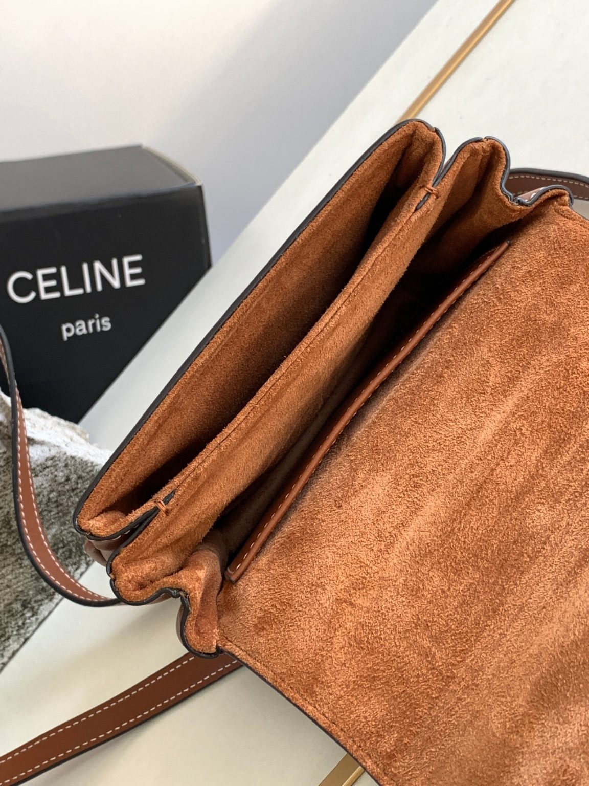 Celine Mini Tabou Brown For Women 16.5cm / 6in 10L343FB6.04LU