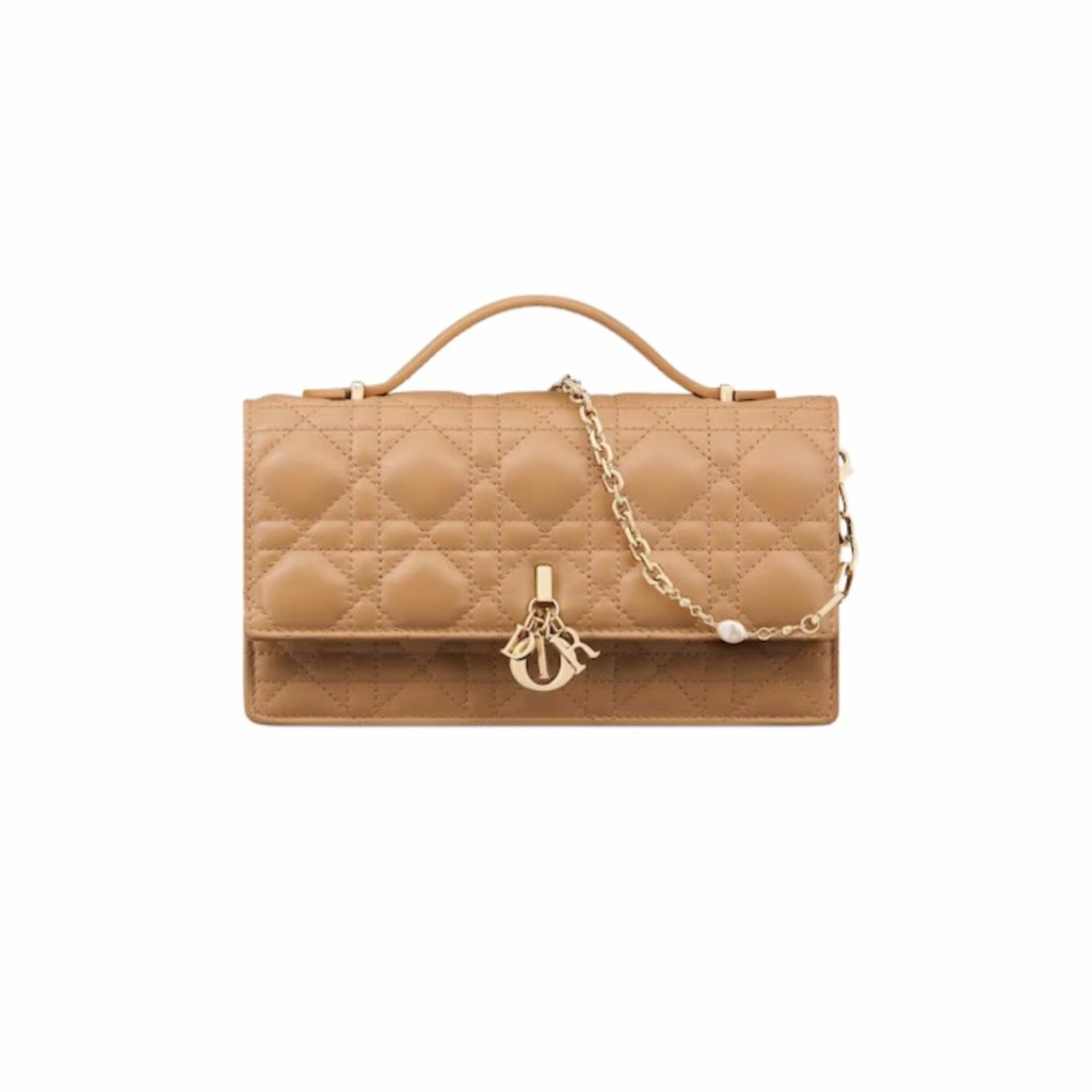 Christian Dior Miss Dior Mini Medium Tan Bag For Women S0980ONMJ_M53U- 8.5 Inches/ 21 Cm