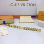 Louis Vuitton Monogram Chain Bracelet Gold Tone For Men