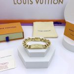 Louis Vuitton Monogram Chain Bracelet Gold Tone For Men