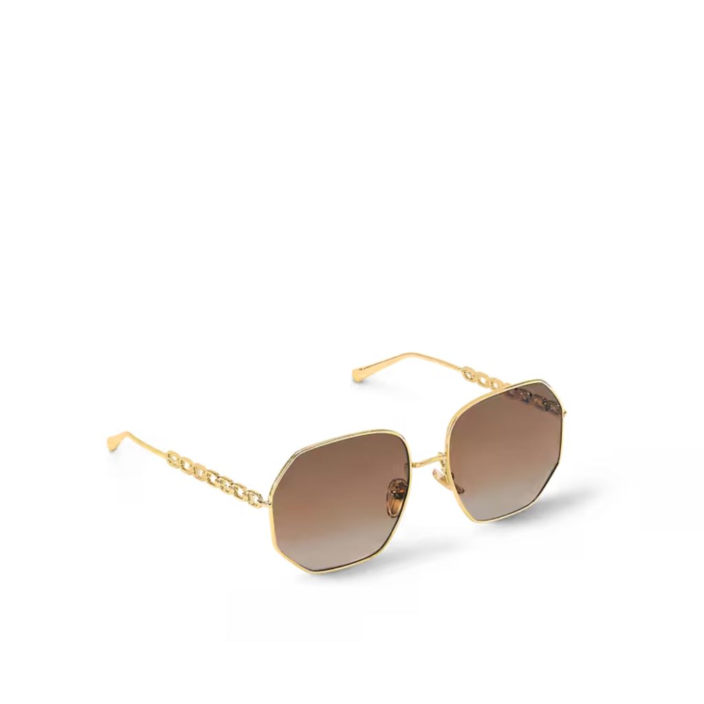 Louis Vuitton My LV Chain Round Sunglasses Gold For Women Z1650W