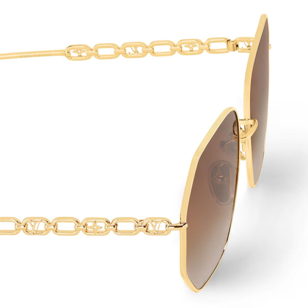 Louis Vuitton My LV Chain Round Sunglasses Gold For Women Z1650W