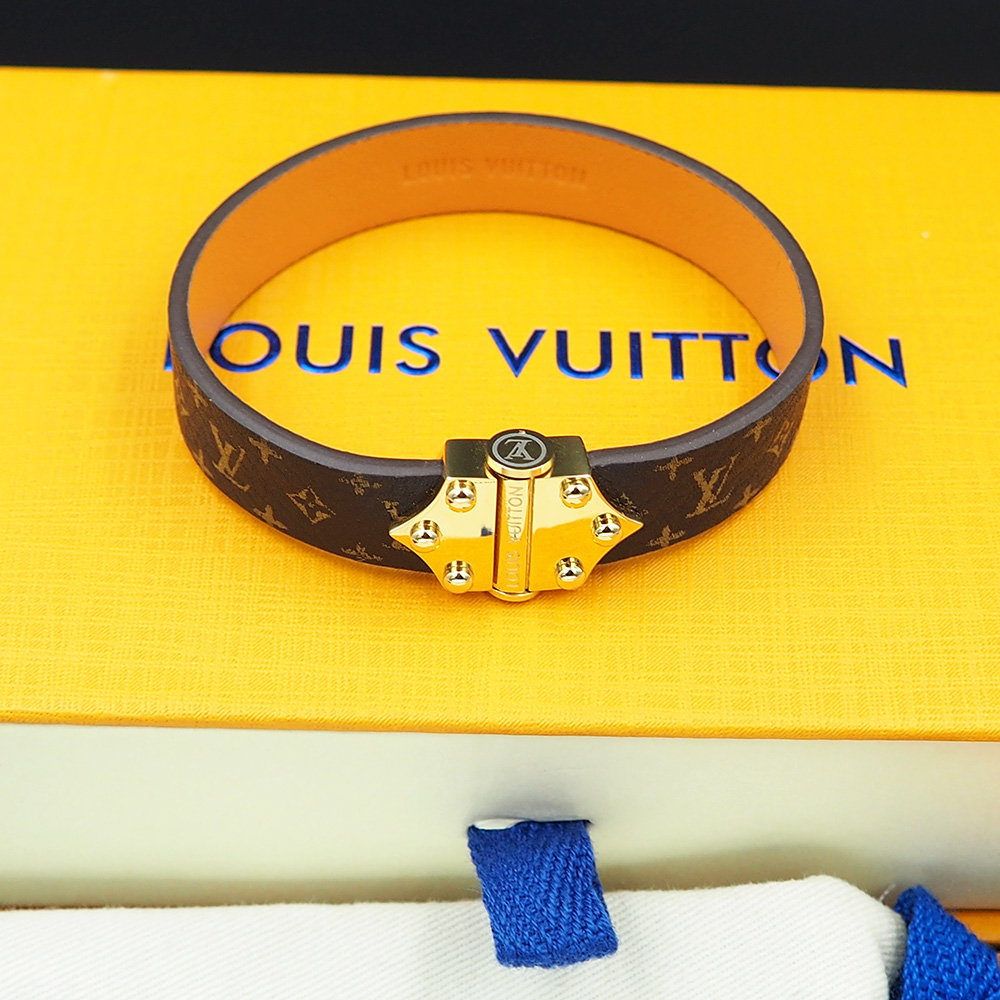 Louis Vuitton Nano Monogram Bracelet Brown For Women M8112E