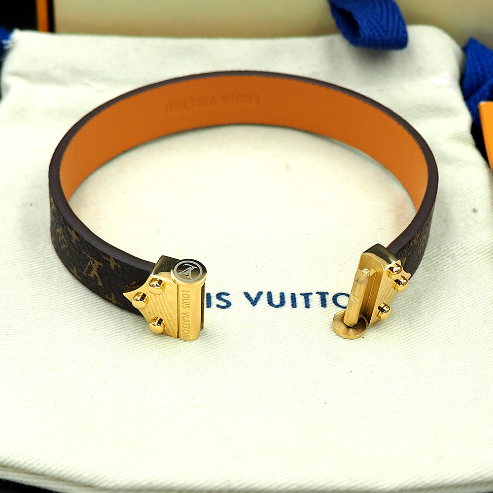 Louis Vuitton Nano Monogram Bracelet Brown For Women M8112E