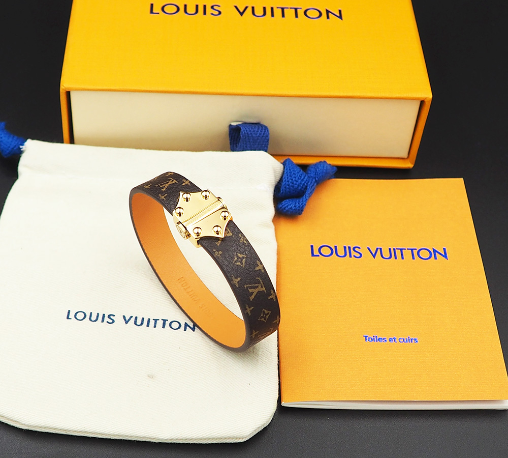 Louis Vuitton Nano Monogram Bracelet Brown For Women M8112E