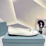 Prada Nappa Ballerinas White For Women