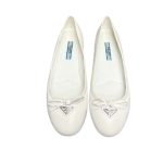 Prada Nappa Ballerinas White For Women