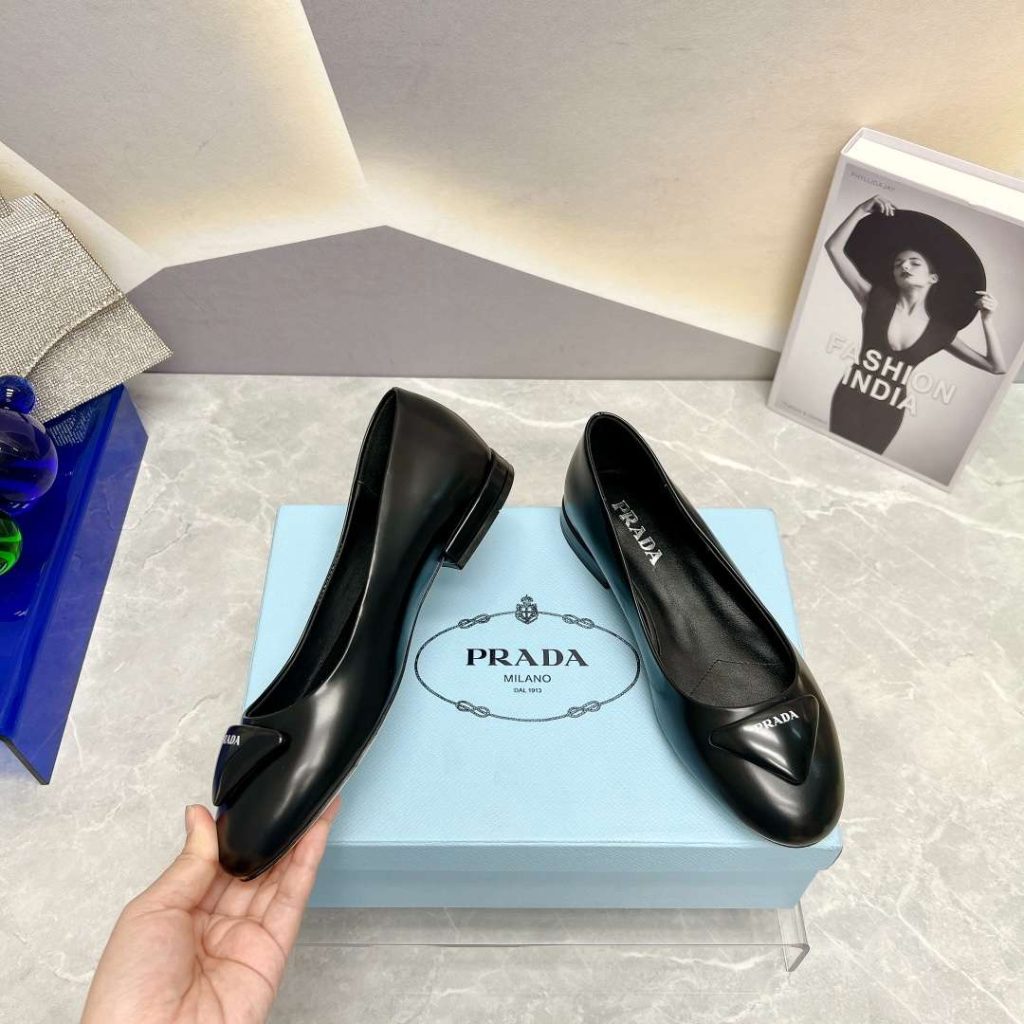 Prada Nappa Ballerinas Black For Women