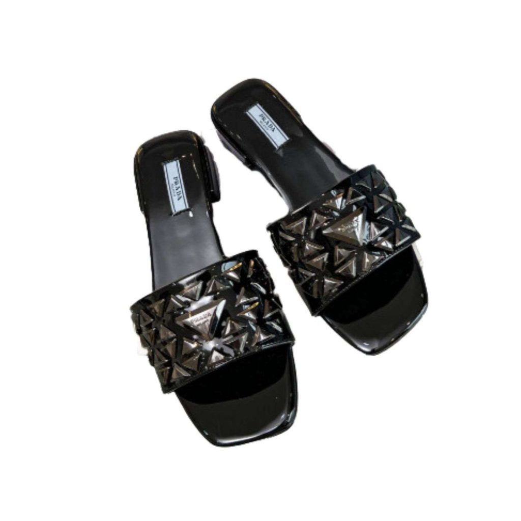 Prada Nappa Slides Black For Women