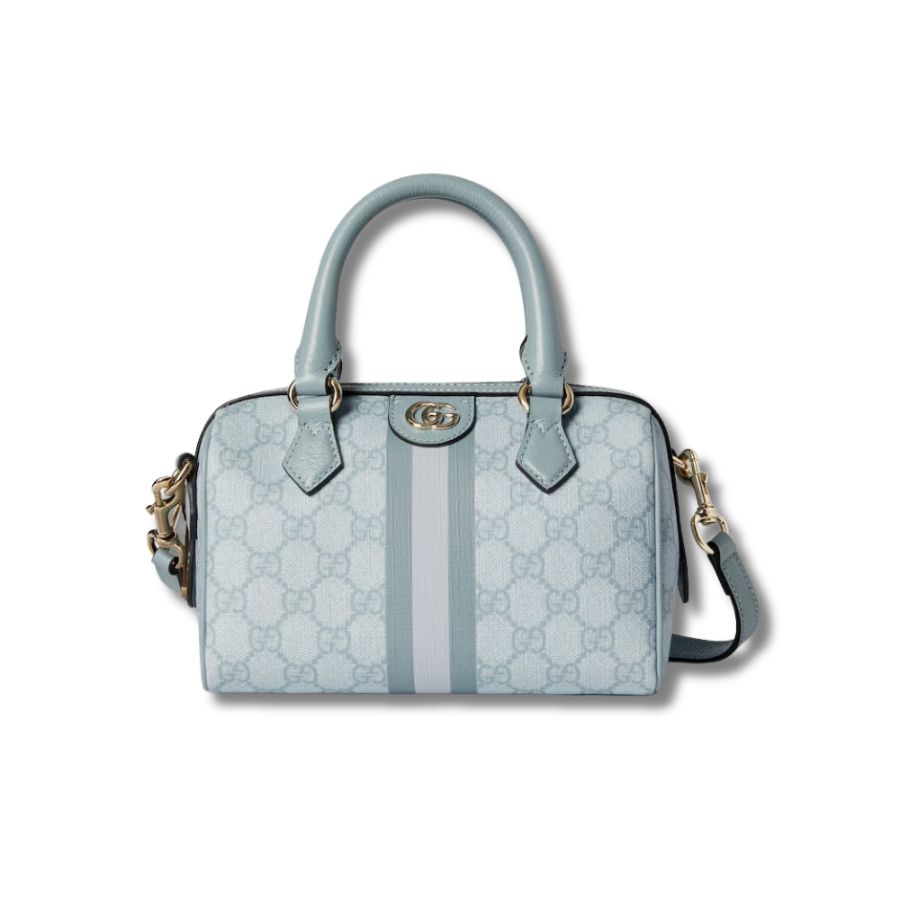 Gucci Ophidia GG Mini Top Handle Bag Dusty Blue For Women 8.4 Inches/ 21.3 Cm – 772053 FAD03 8741