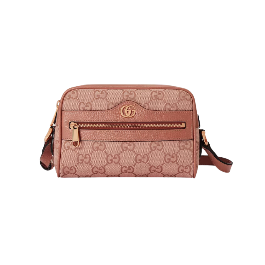 Gucci Ophidia GG Mini Round Shoulder Pink Bag For Women 574493 FACC7 5748- 6.8 Inches/ 17.2 Cm