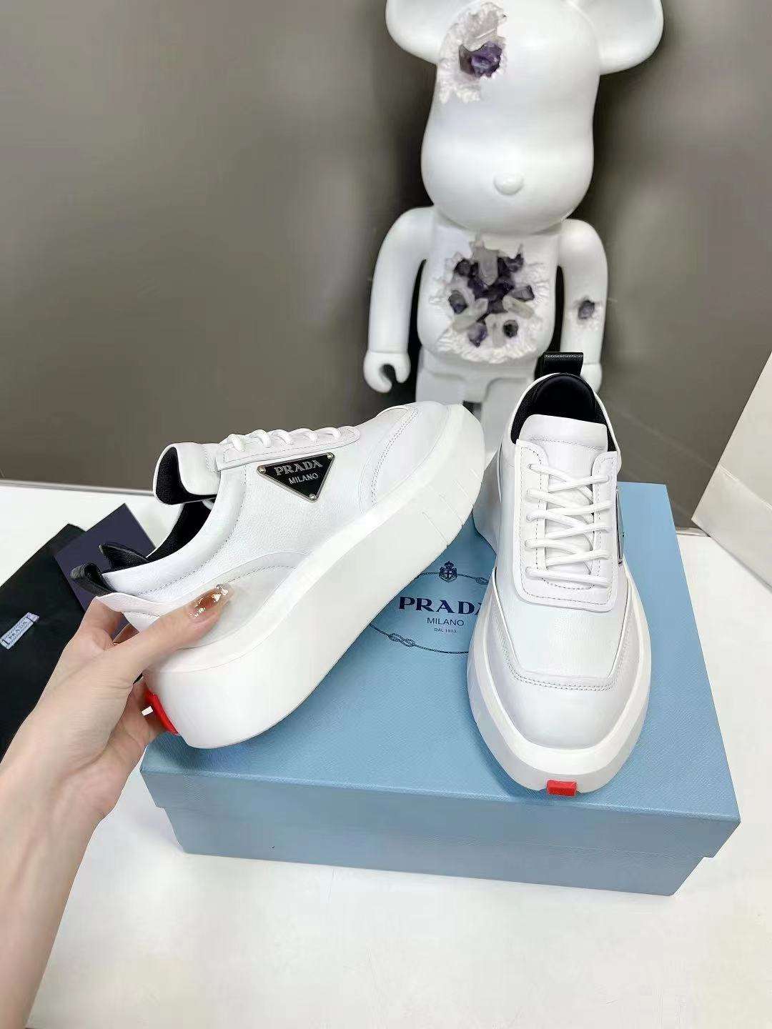 Prada Padded Sneakers White For Women