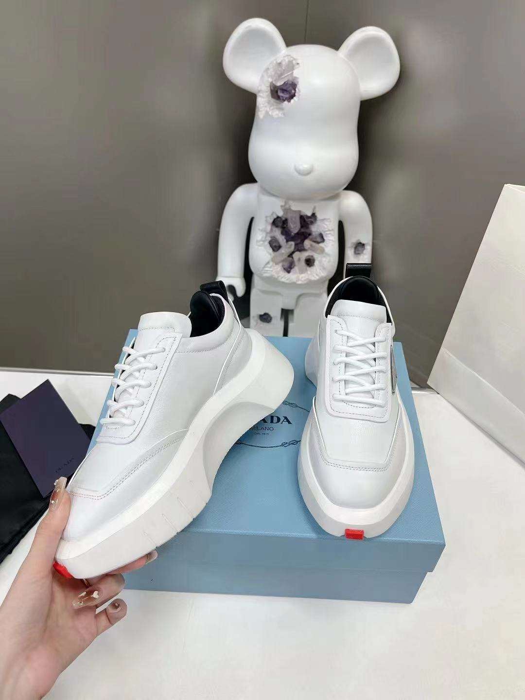 Prada Padded Sneakers White For Women