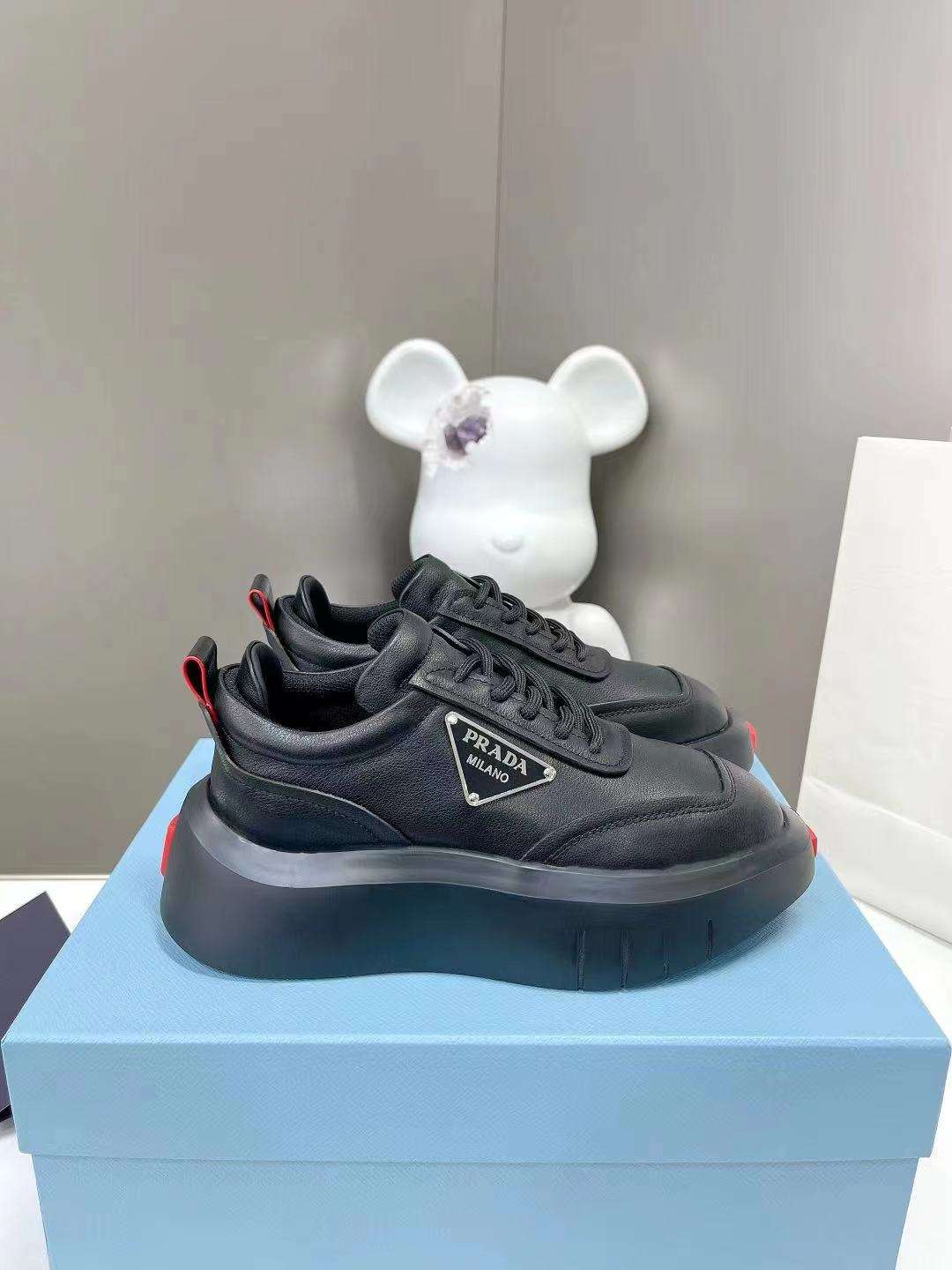 Prada Padded Sneakers Black For Women