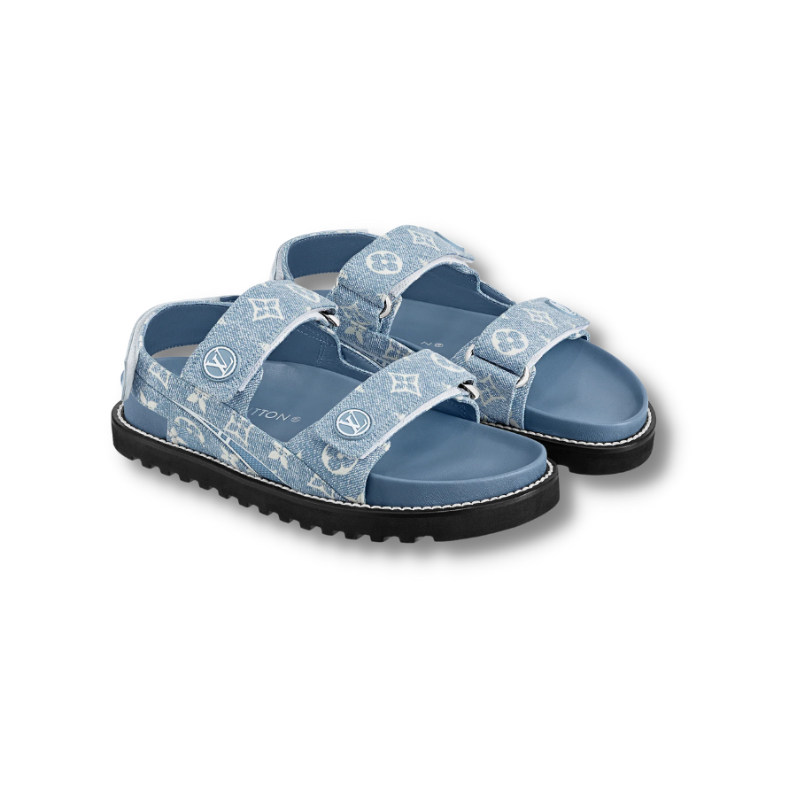 Paseo Flat Comfort Sandal Blue For Women – 1AB0TE