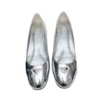 Prada Patent Ballerinas Silver For Women