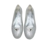 Prada Patent Ballerinas Silver For Women