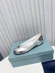 Prada Patent Ballerinas Silver For Women