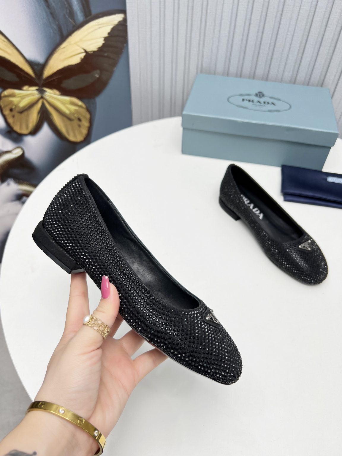 Prada Patent Ballerinas Black For Women