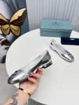 Prada Patent Ballerinas Silver For Women