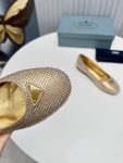 Prada Patent Ballerinas Gold For Women