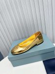 Prada Patent Ballerinas Gold For Women